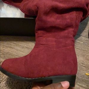 Tahari Long Burgundy Boots